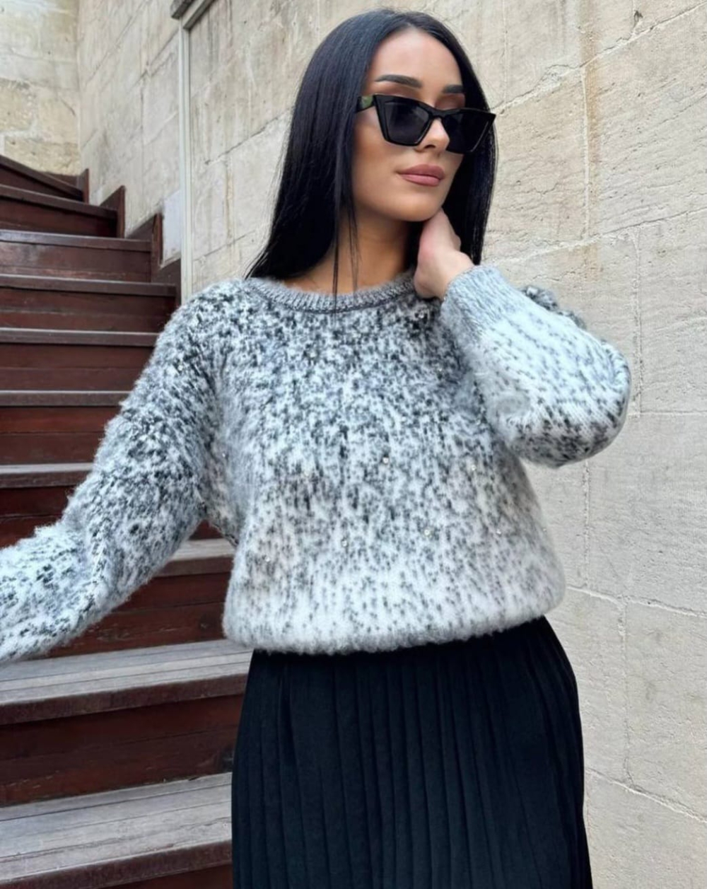 Taşlı Kazak - Standart beden