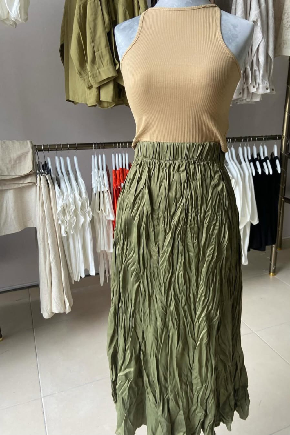 Kırışık Saden Etek